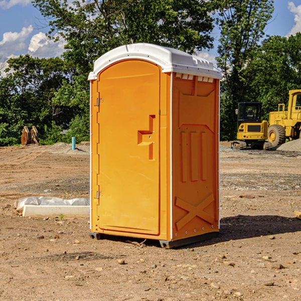 how often are the portable restrooms cleaned and serviced during a rental period in Drummond Island Michigan